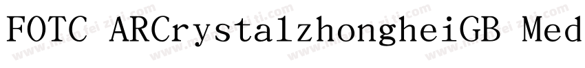 FOTC ARCrystalzhongheiGB Medium字体转换